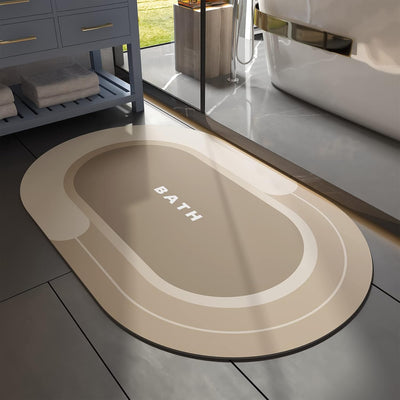 Grey Bath Mat – 17"x27" Non-Slip Quick Dry Rug