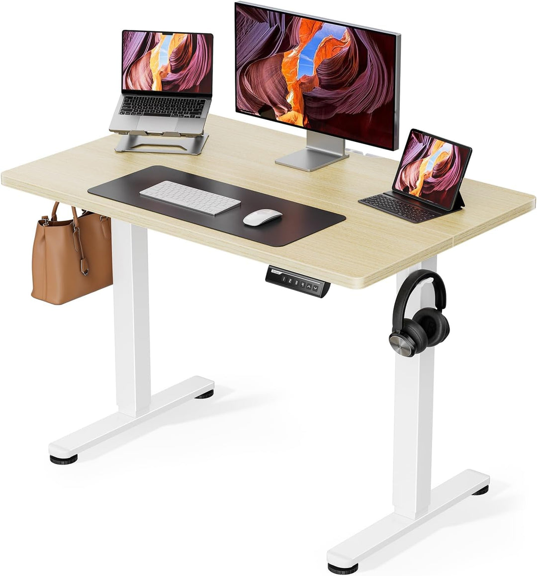 47" Black Electric Standing Desk – Adjustable Sit-Stand