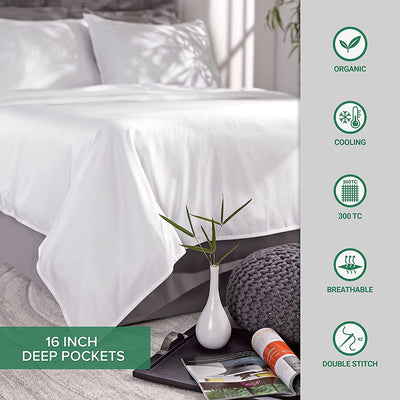 King Bamboo Sheets – Organic Viscose, Silver