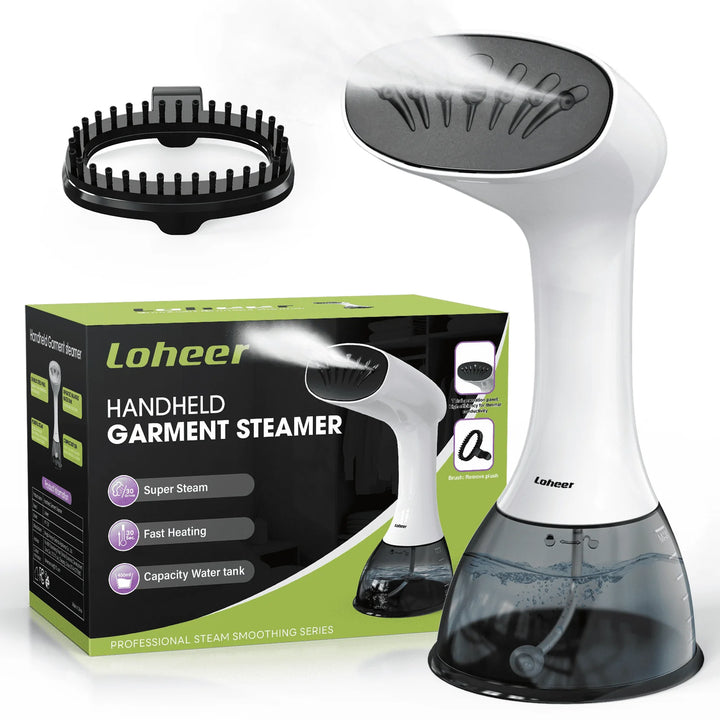 Steamer for Clothes, 1350W Portable Handheld Garment Steamer, 400Ml Water Tank, White/Black