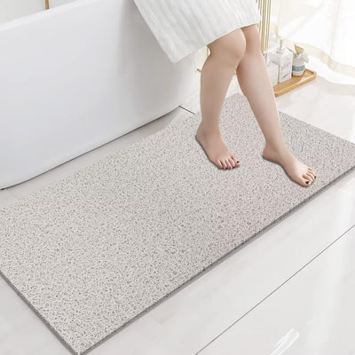 Loofah Shower Mat – 15.7x36 Non-Slip, Light Green
