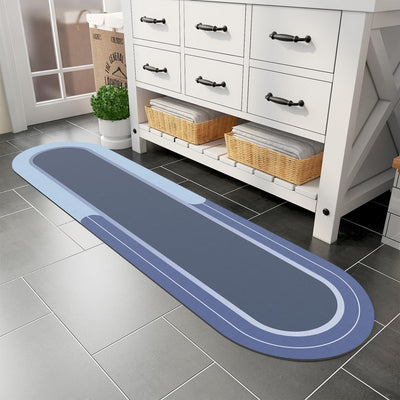 Grey Bath Mat – 17"x27" Non-Slip Quick Dry Rug