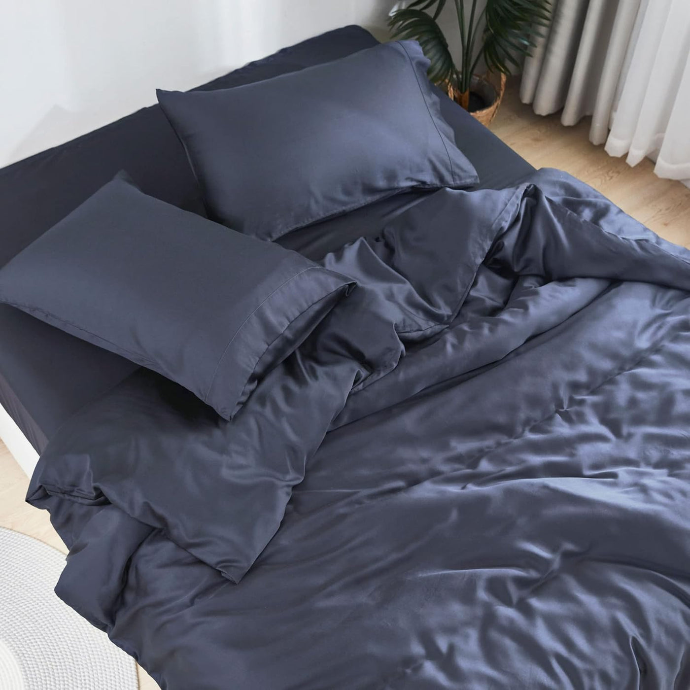 Queen Bamboo Sheet Set – Forest Green, 3 Pc