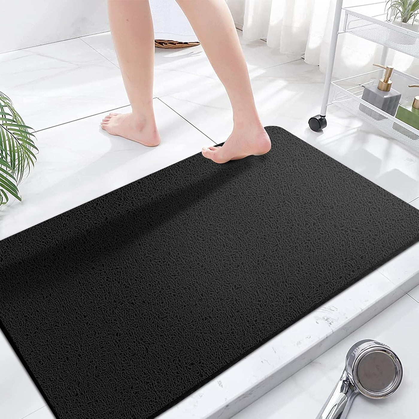 Loofah Shower Mat – 15.7x36 Non-Slip, Light Green