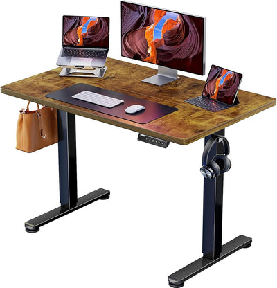 47" Black Electric Standing Desk – Adjustable Sit-Stand