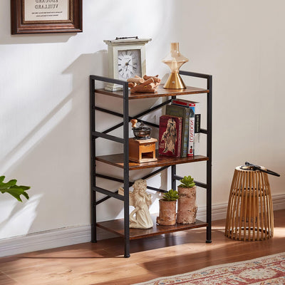 3-Tier Vintage Industrial Small Bookshelf