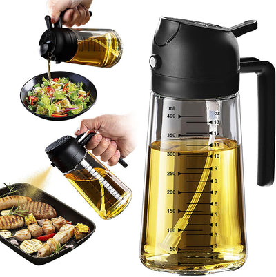 16Oz Glass Olive Oil Sprayer Bottle – Black