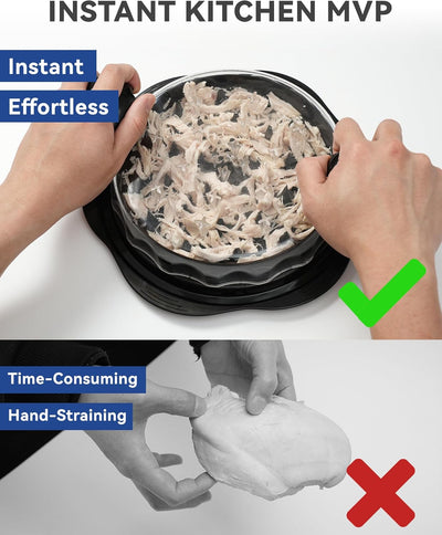 Manual Chicken Shredder Tool – Elegant Black