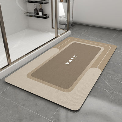 Grey Bath Mat – 17"x27" Thin Non-Slip Quick Dry