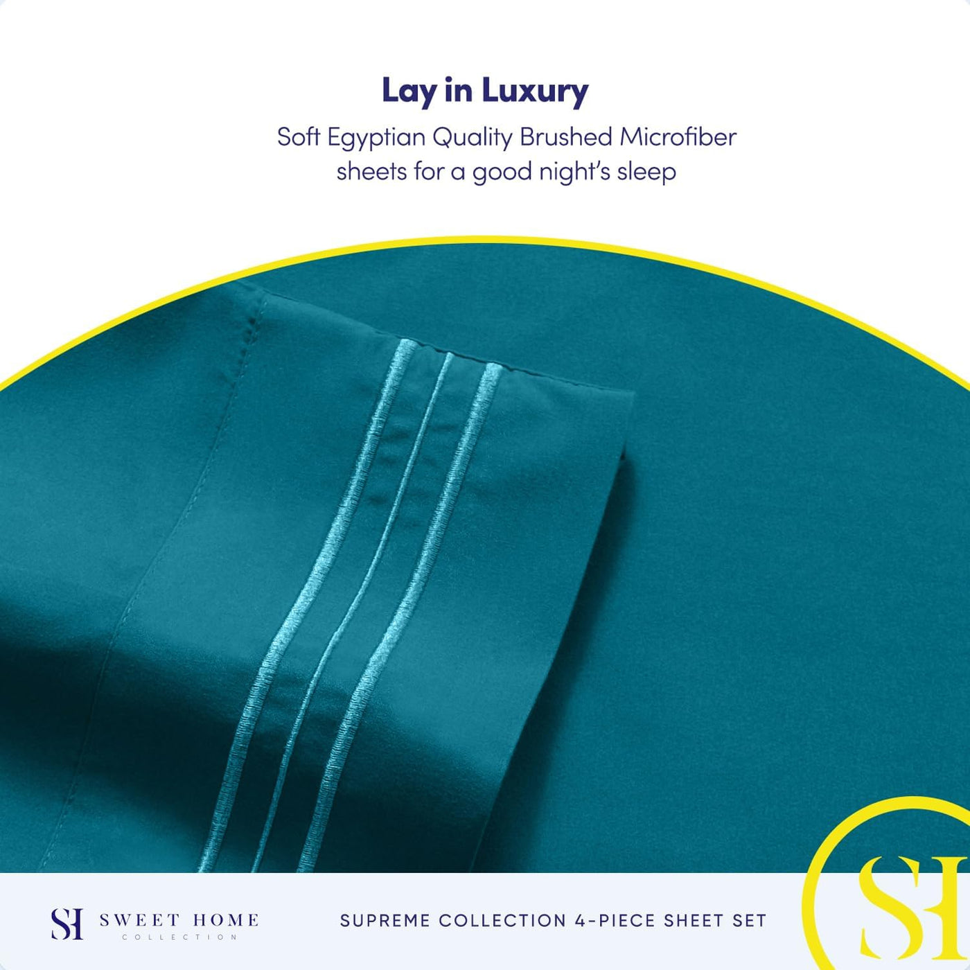 Queen Size Teal Bed Sheets – Luxury Deep Pocket Set