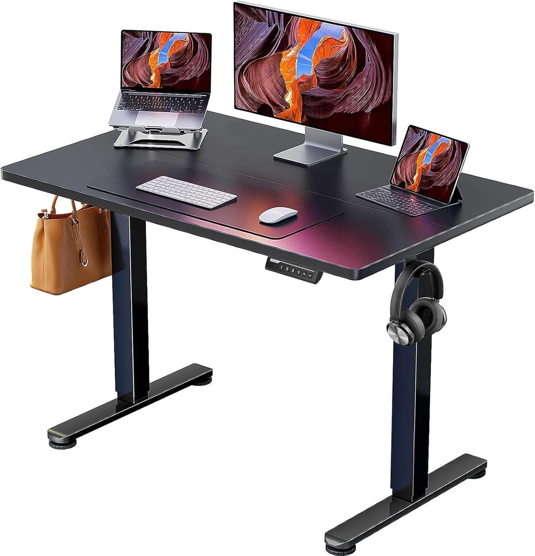 47" Black Electric Standing Desk – Adjustable Sit-Stand