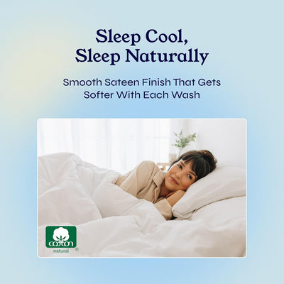 Full Size White Bed Sheets – 400 TC Cotton Set