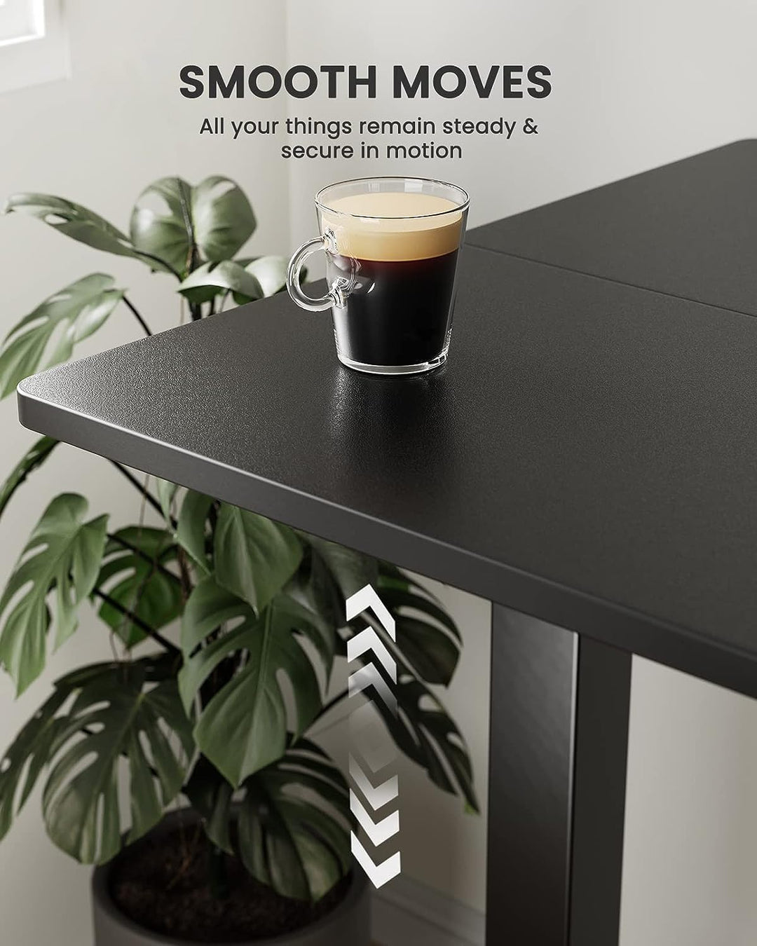 47" Black Electric Standing Desk – Adjustable Sit-Stand