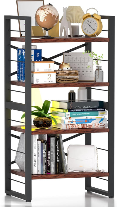 3-Tier Vintage Industrial Small Bookshelf