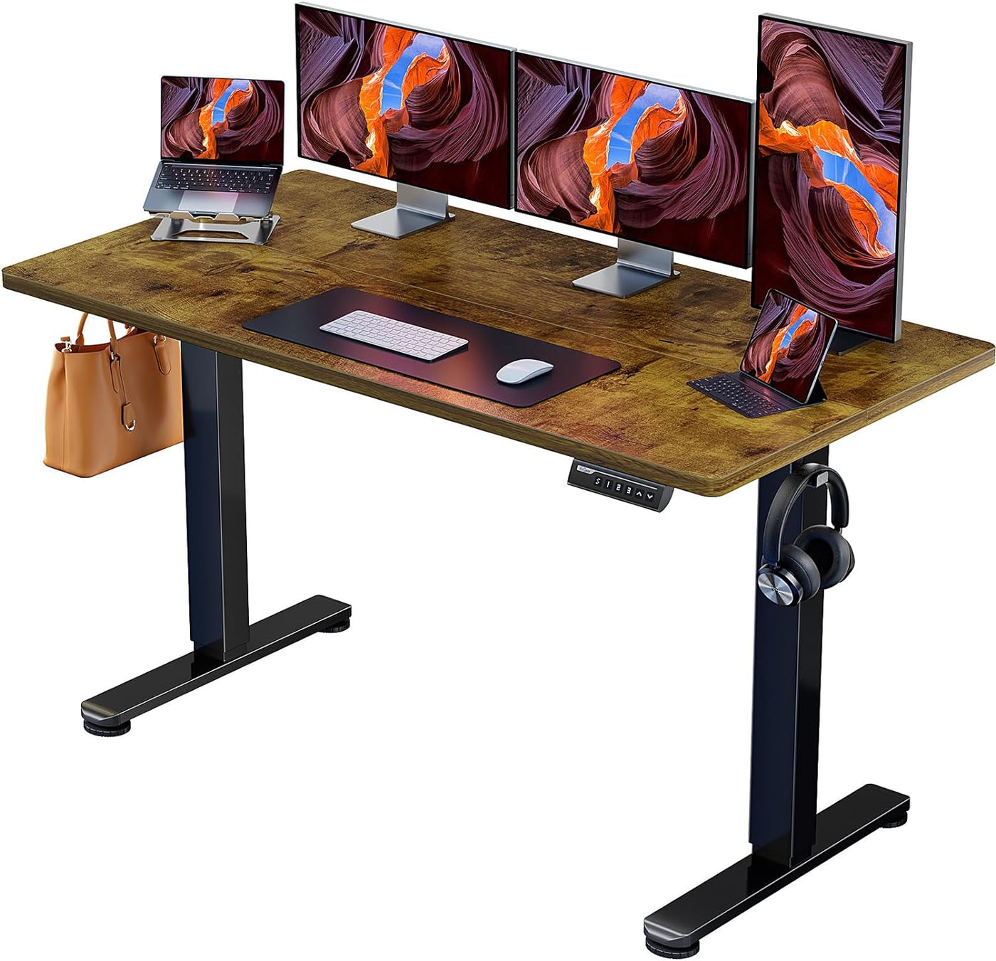 47" Black Electric Standing Desk – Adjustable Sit-Stand