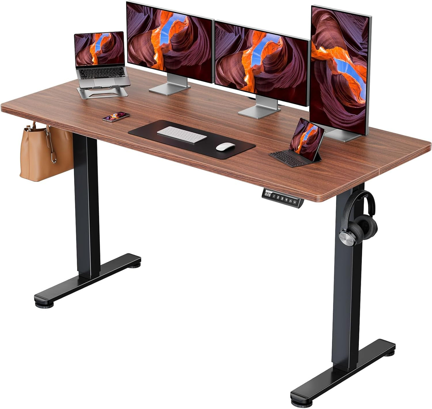 47" Black Electric Standing Desk – Adjustable Sit-Stand