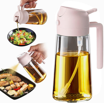 16Oz Glass Olive Oil Sprayer Bottle – Black