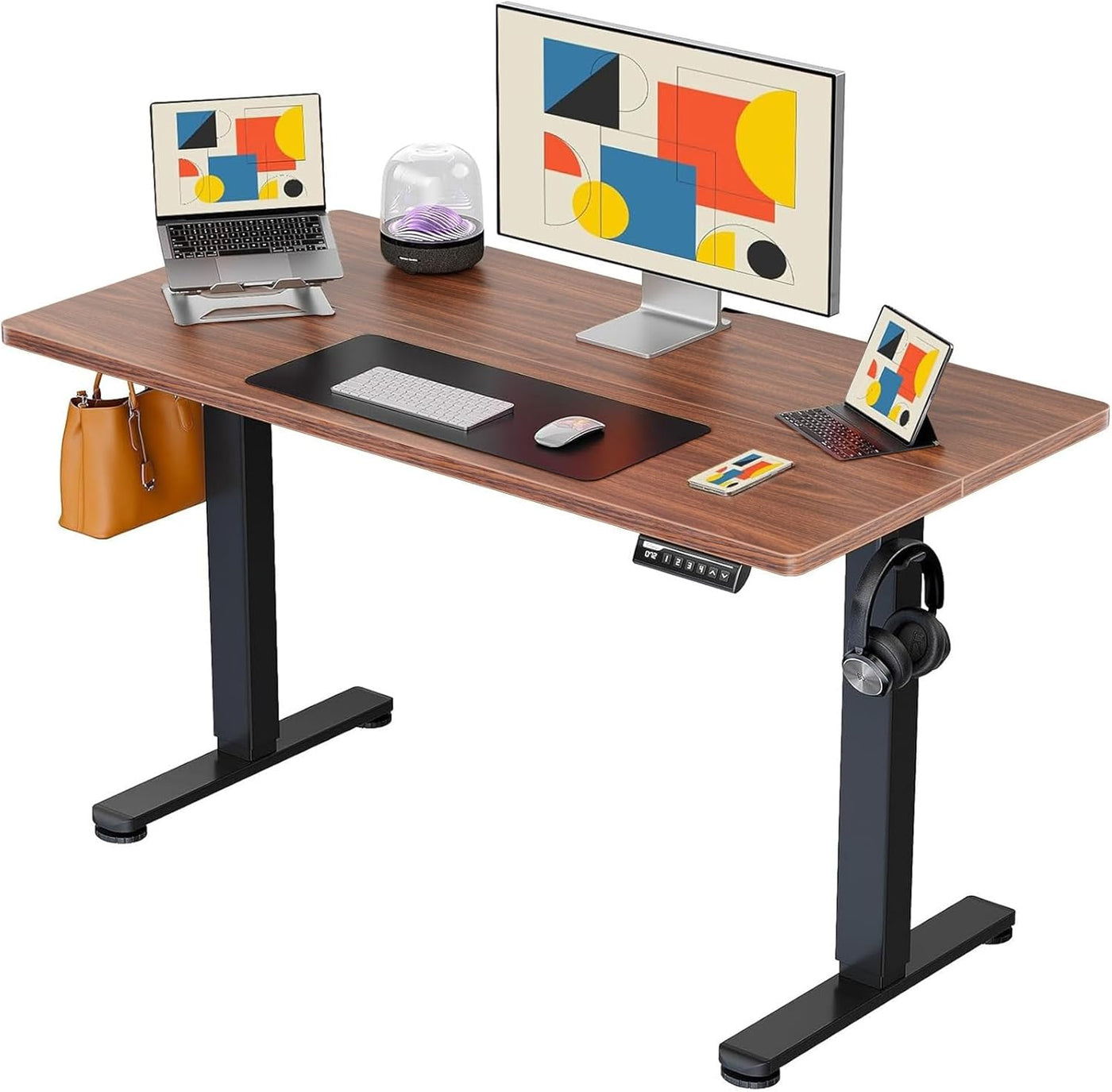47" Black Electric Standing Desk – Adjustable Sit-Stand