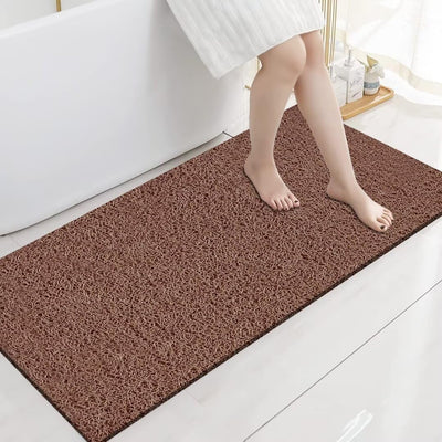 Loofah Shower Mat – 15.7x36 Non-Slip, Light Green