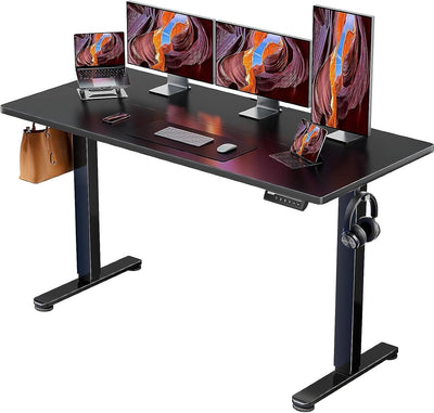 47" Black Electric Standing Desk – Adjustable Sit-Stand