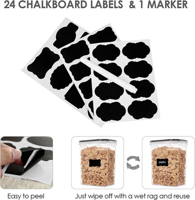 24 Pcs Airtight Food Storage Containers with Lids