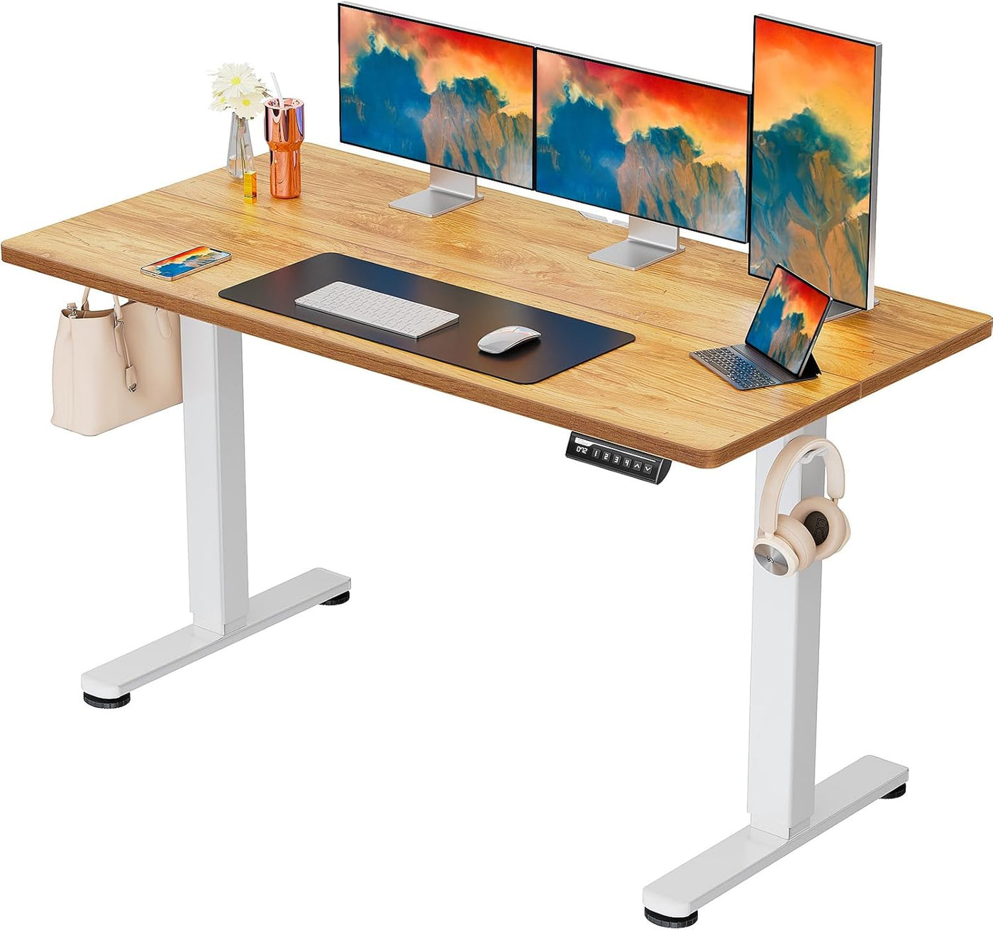 47" Black Electric Standing Desk – Adjustable Sit-Stand