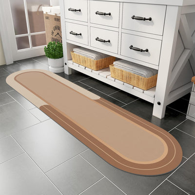 Grey Bath Mat – 17"x27" Non-Slip Quick Dry Rug