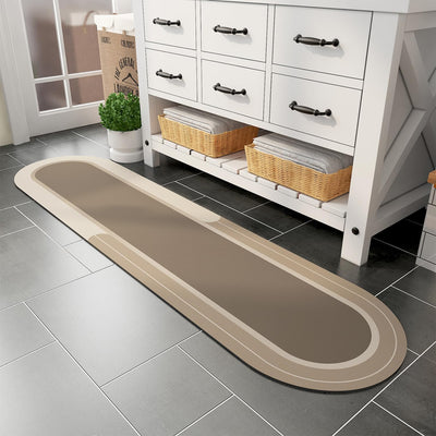 Grey Bath Mat – 17"x27" Non-Slip Quick Dry Rug