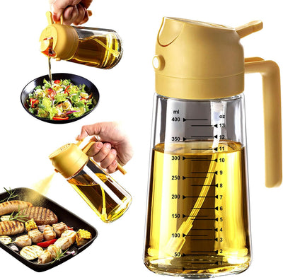 16Oz Glass Olive Oil Sprayer Bottle – Black