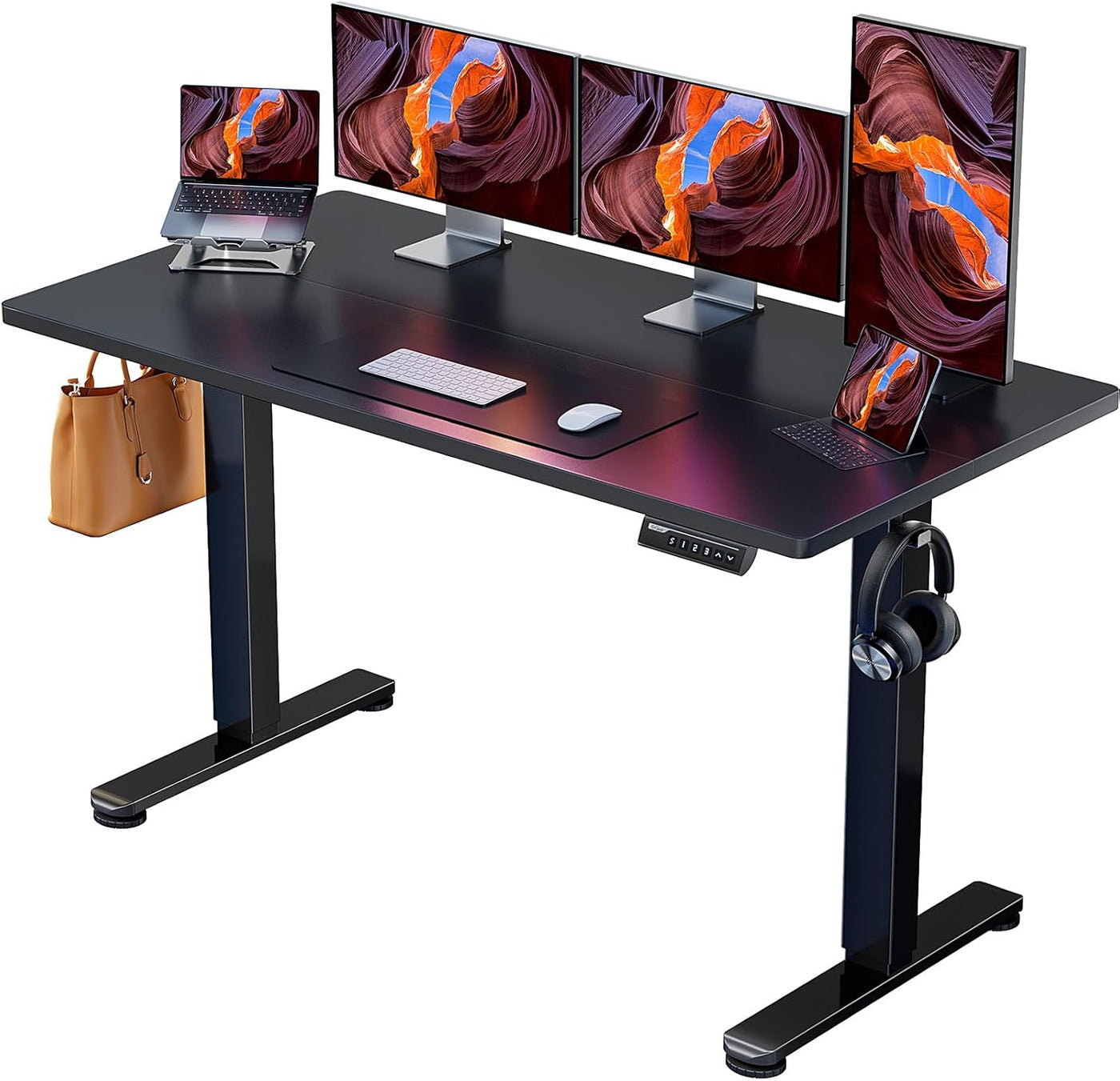 47" Black Electric Standing Desk – Adjustable Sit-Stand