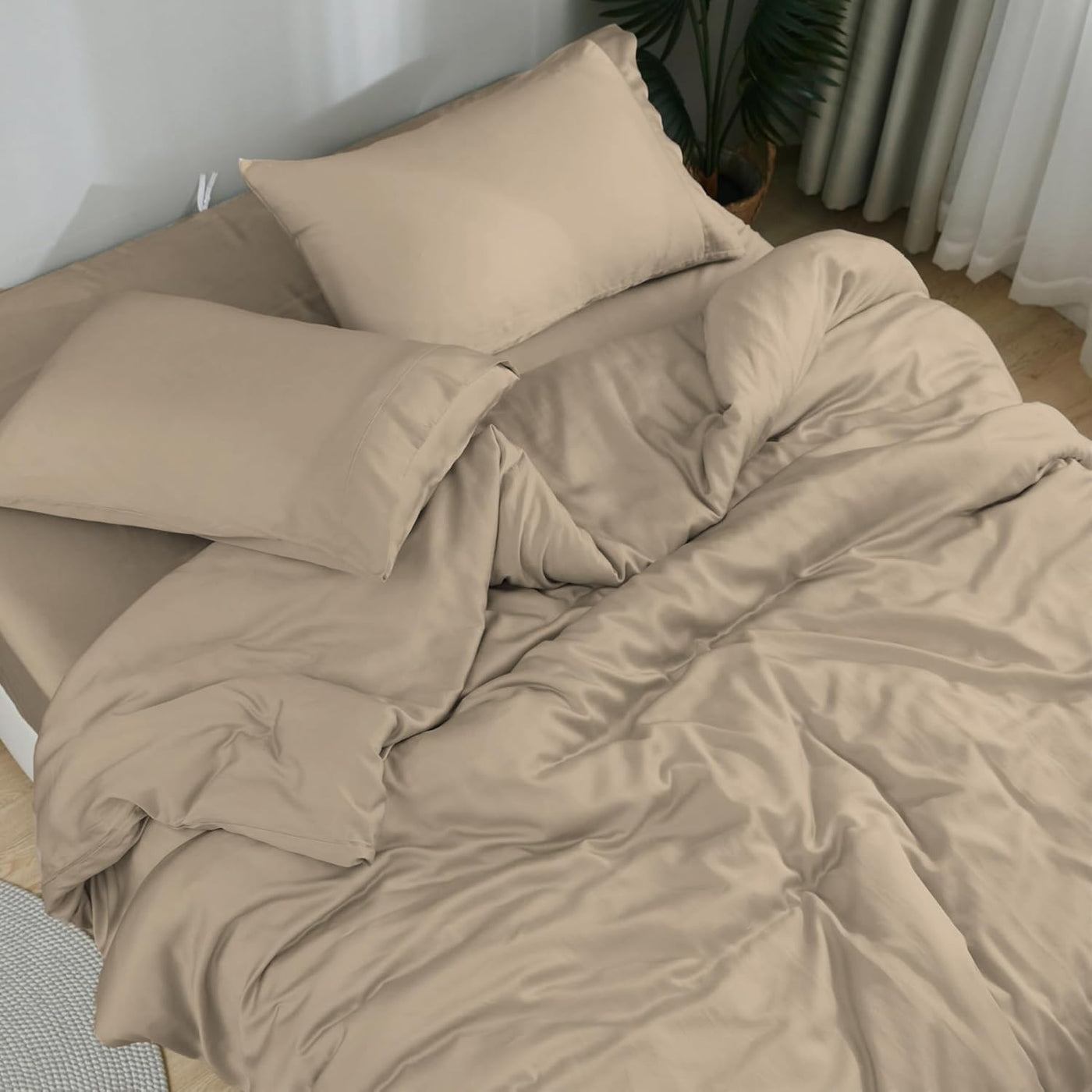 Queen Bamboo Sheet Set – Forest Green, 3 Pc