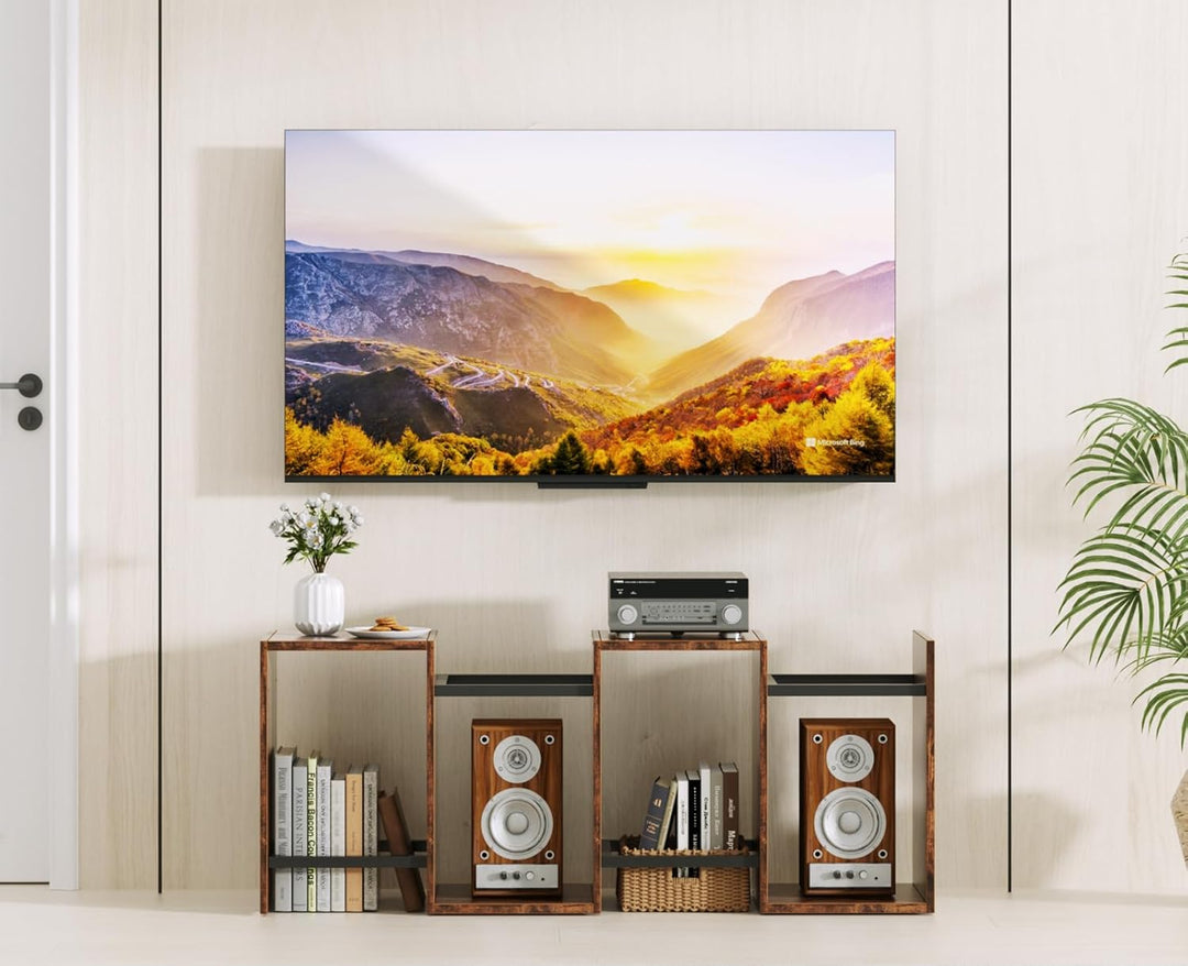 5-Tier Geometric Bookshelf w/ LED Light