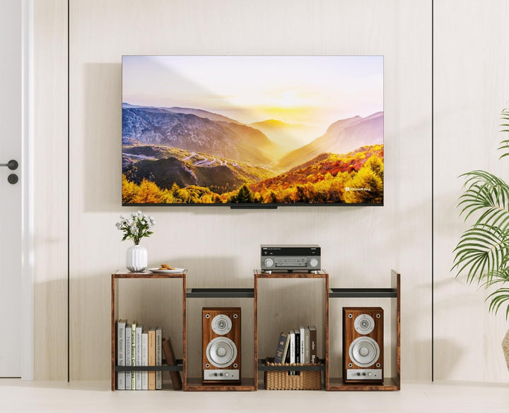 5-Tier Geometric Bookshelf w/ LED Light