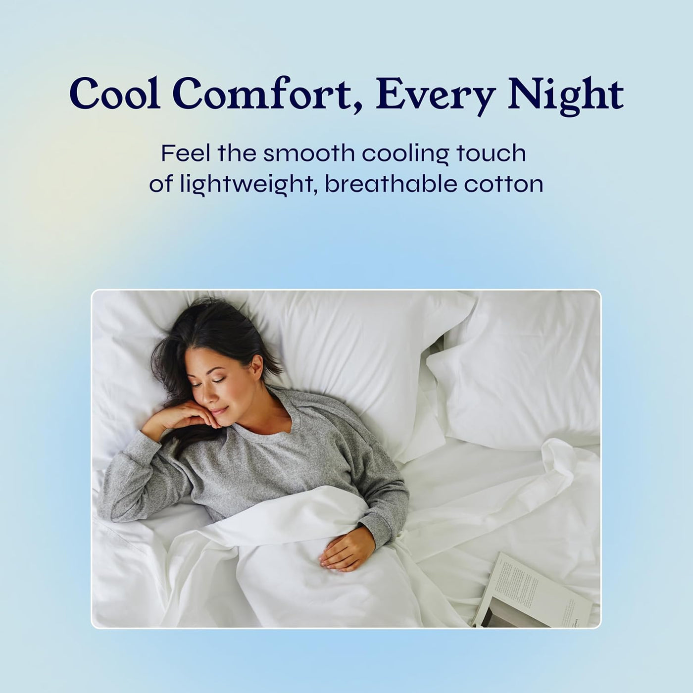 Full Size White Bed Sheets – 400 TC Cotton Set