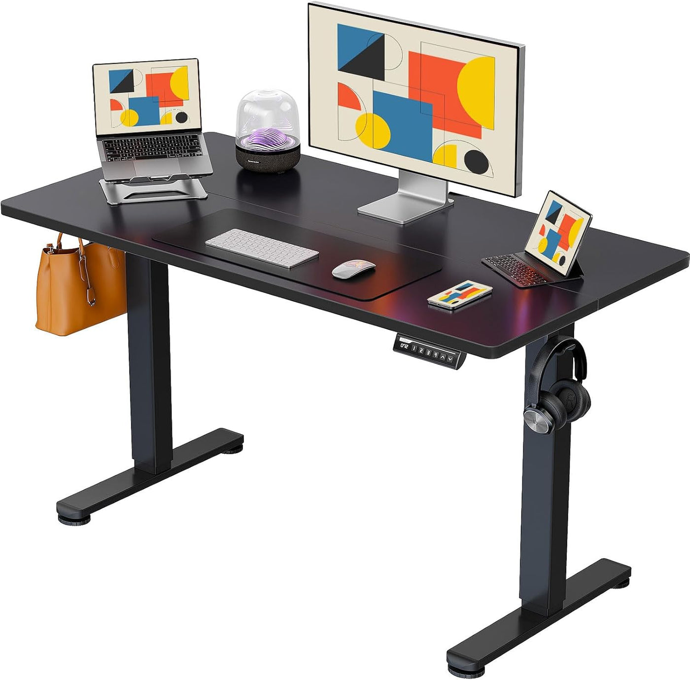 47" Black Electric Standing Desk – Adjustable Sit-Stand