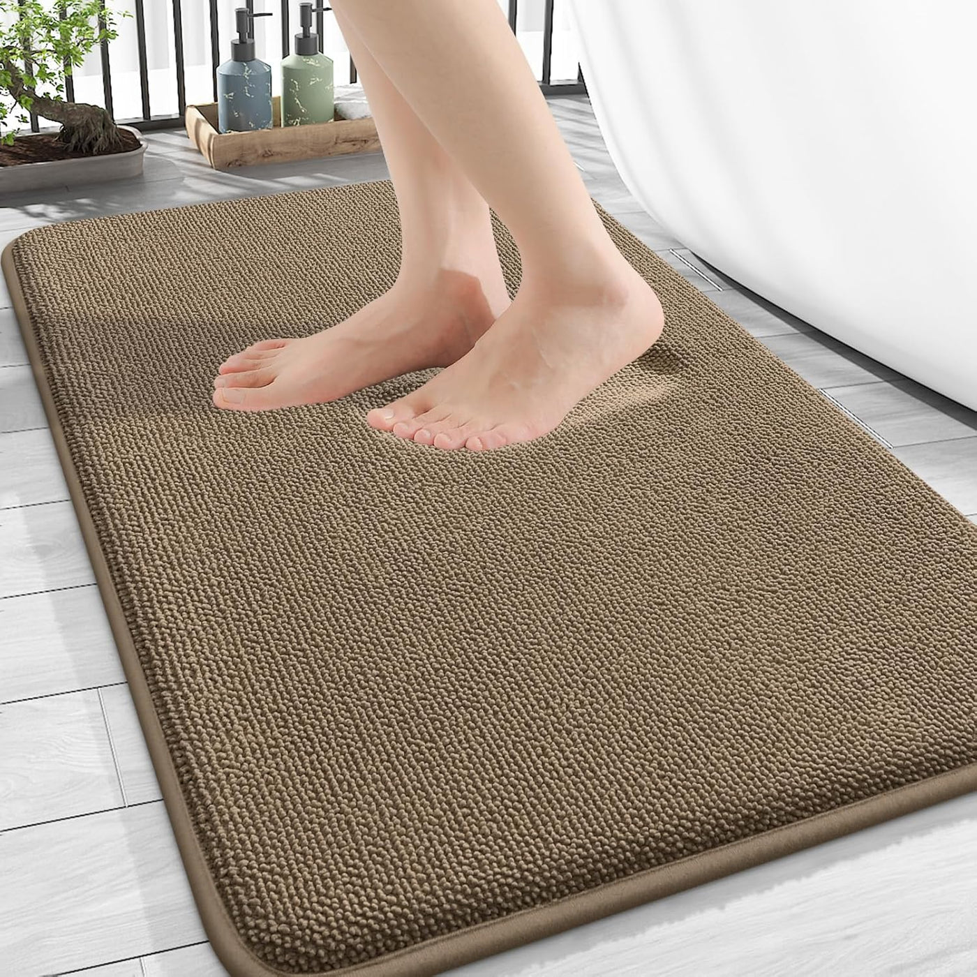 Memory Foam Bath Mat – 30x20 Grey, Soft & Absorbent