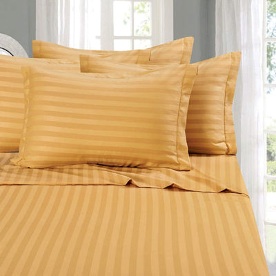 King 6-Pc Damask Stripe Sheet Set – Burgundy