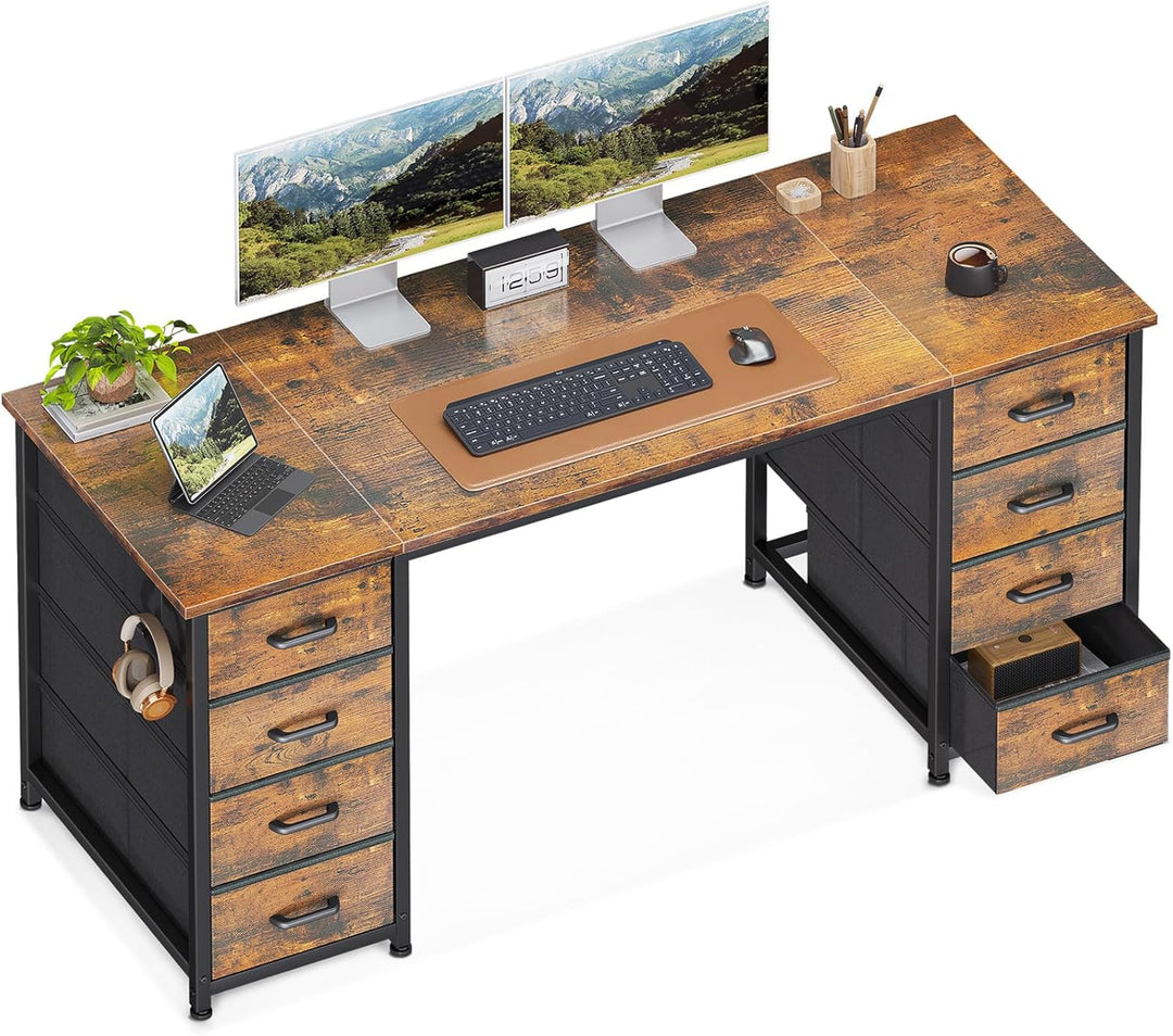 White 48" Computer Desk – Modern Desk w/ Storage