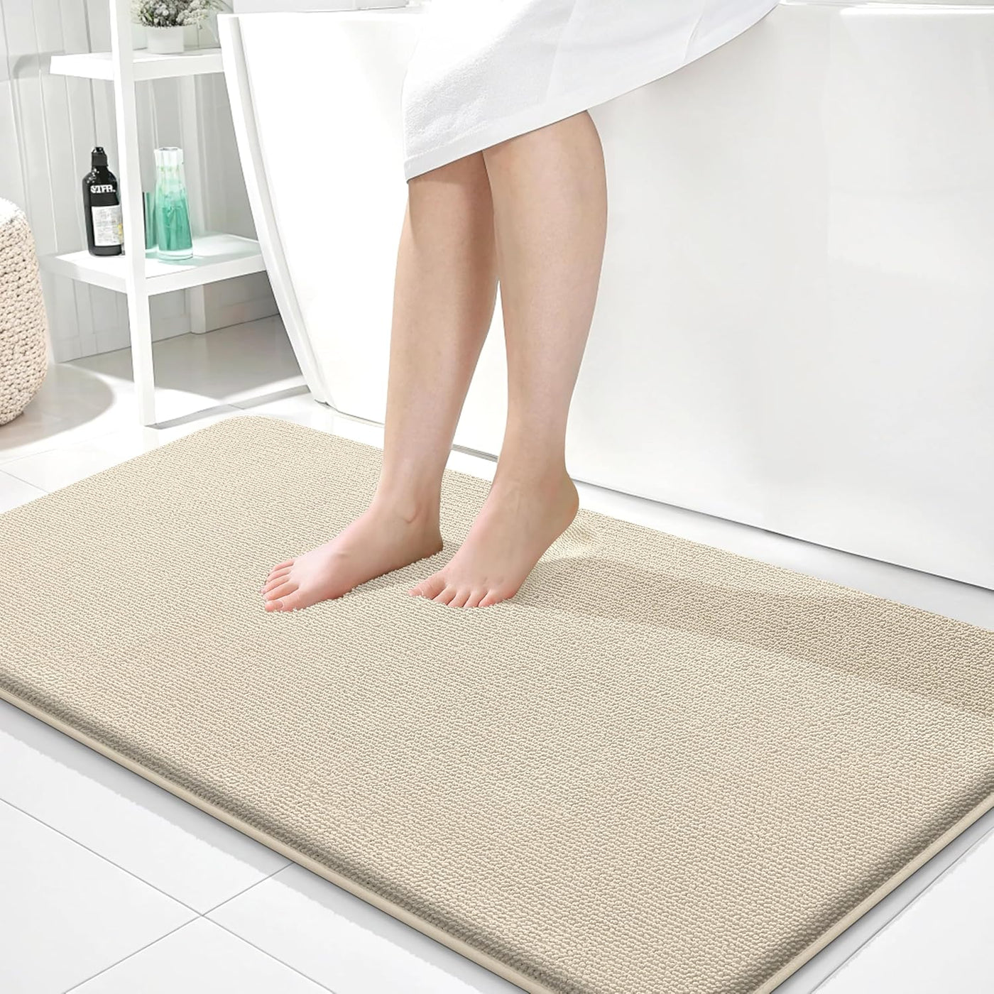 Memory Foam Bath Mat – 30x20 Grey, Soft & Absorbent