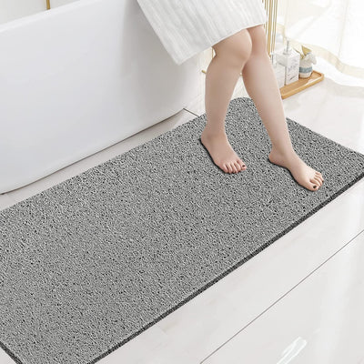Loofah Shower Mat – 15.7x36 Non-Slip, Light Green