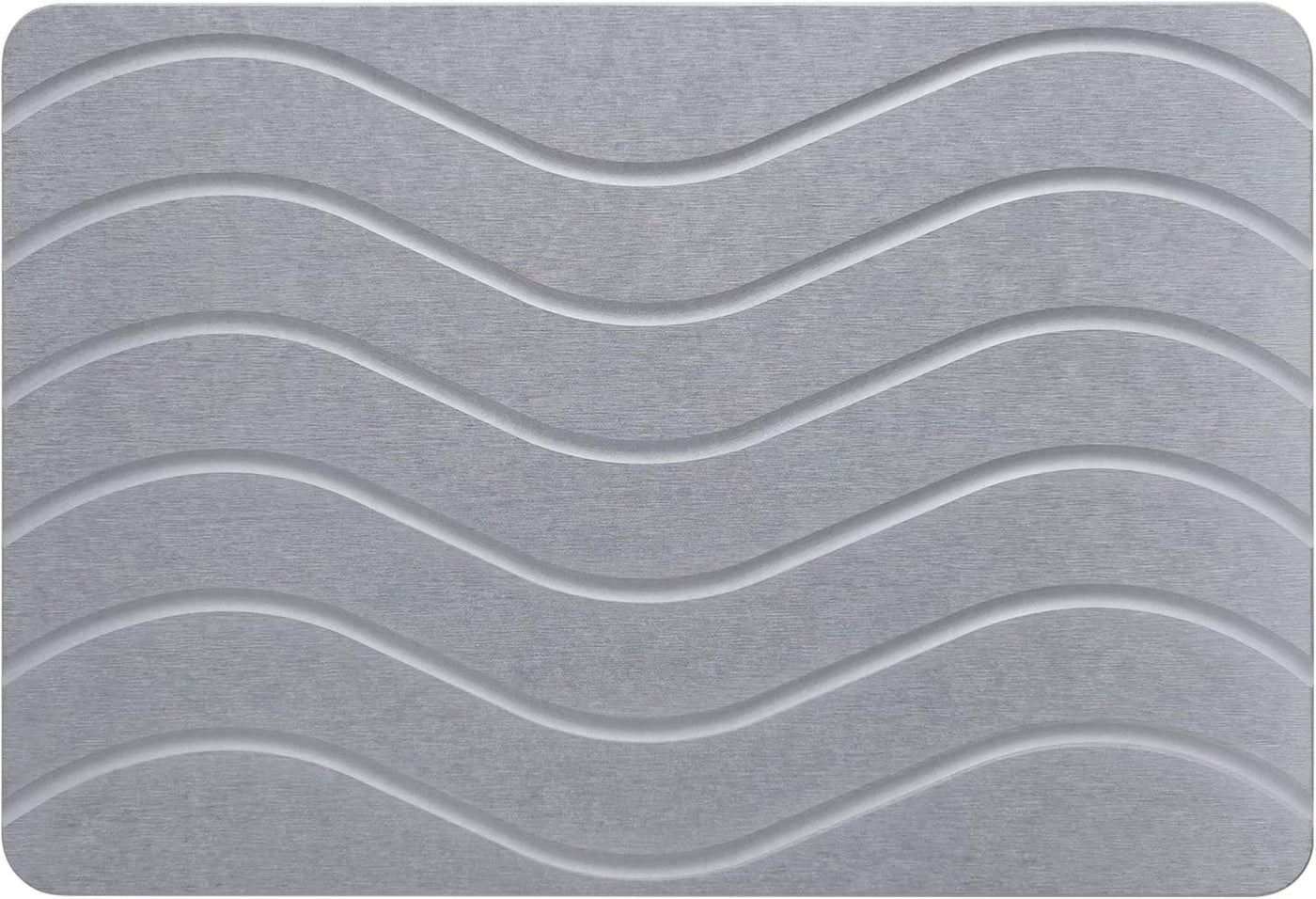 White Stone Bath Mat 23"x16" Quick Dry Non-Slip