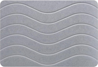 White Stone Bath Mat 23"x16" Quick Dry Non-Slip