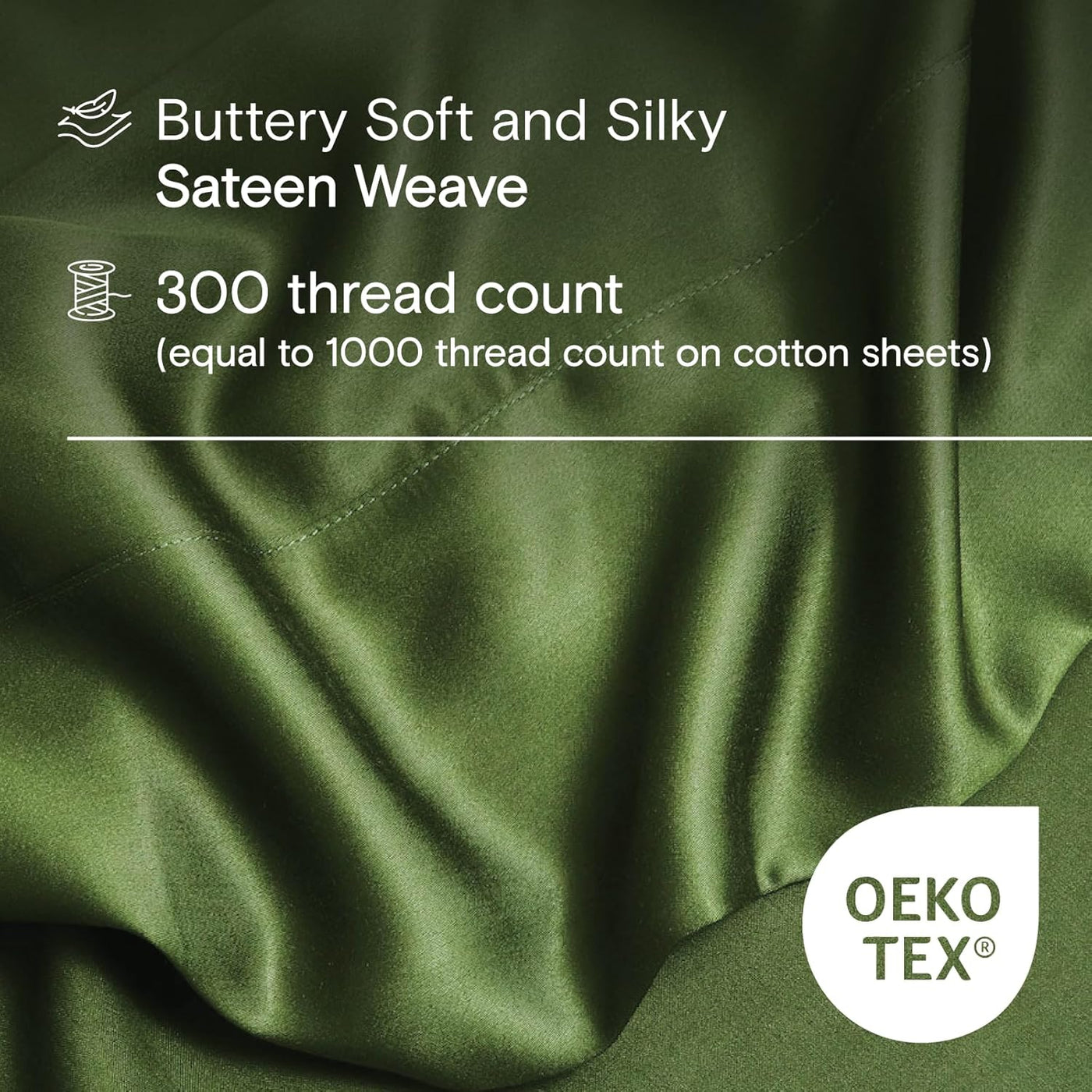 Queen Bamboo Sheet Set – Forest Green, 3 Pc