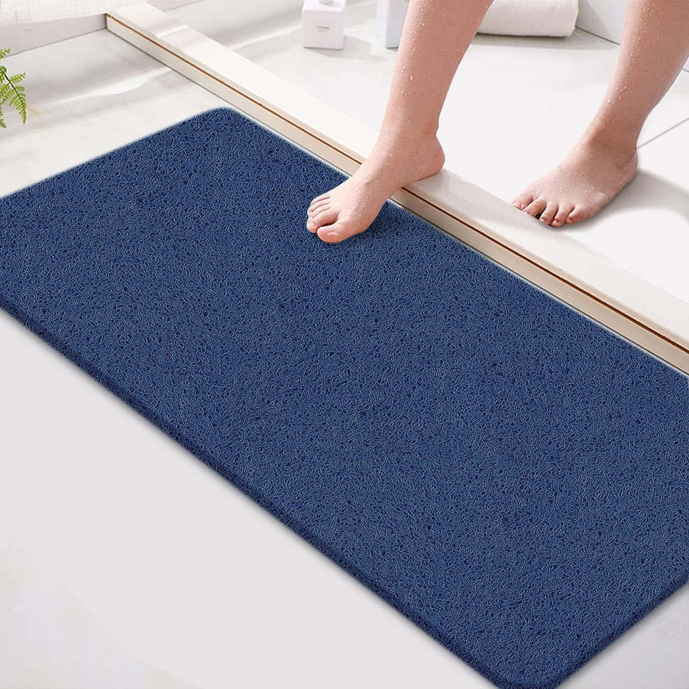 Loofah Shower Mat – 15.7x36 Non-Slip, Light Green
