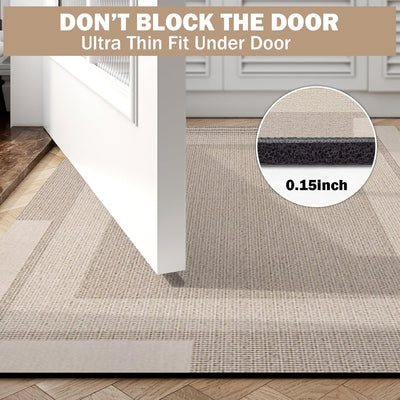 Beige Bath Mat – 16"x24" Thin Non-Slip Quick Dry