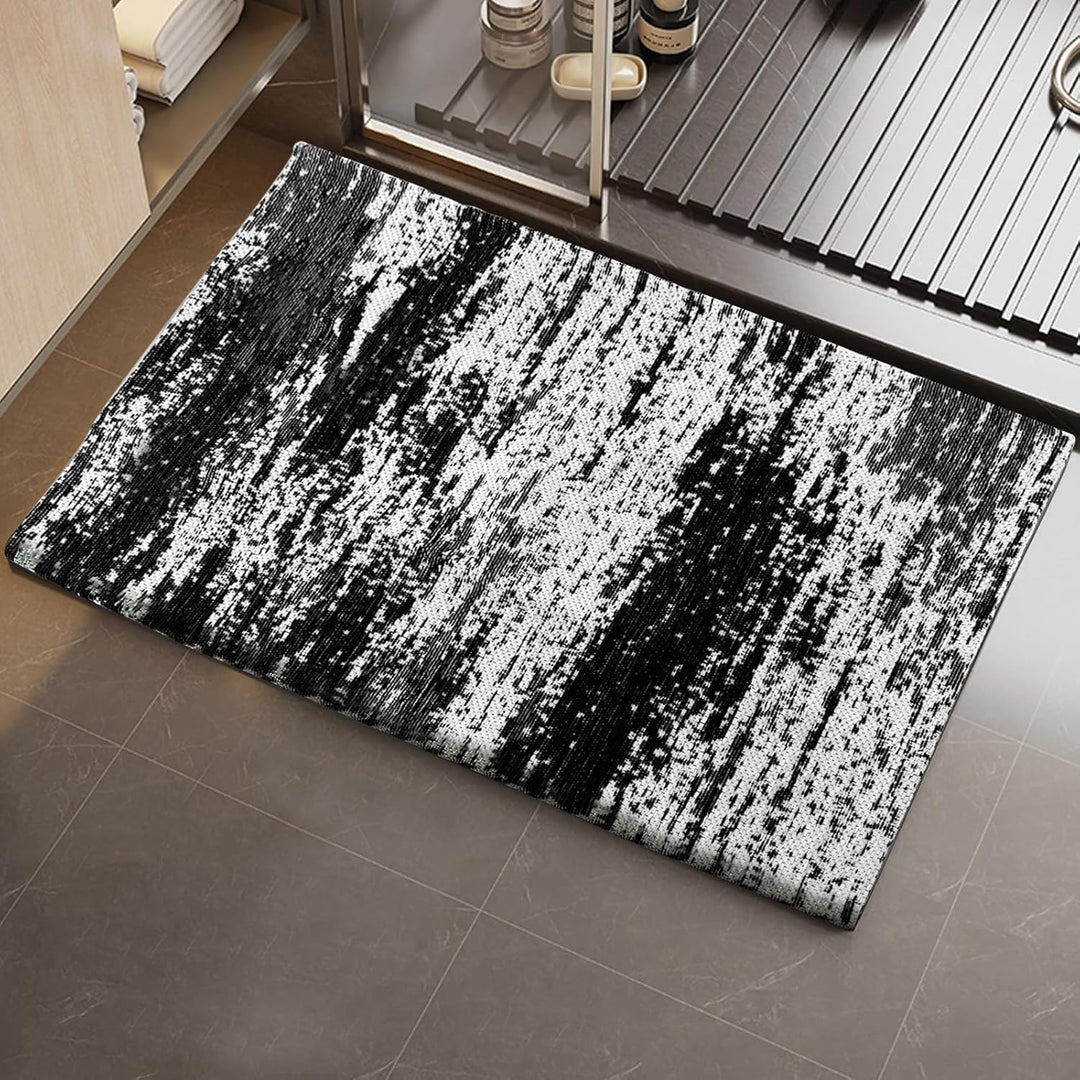 Graffiti Bath Mat – Non-Slip Quick Dry, Black