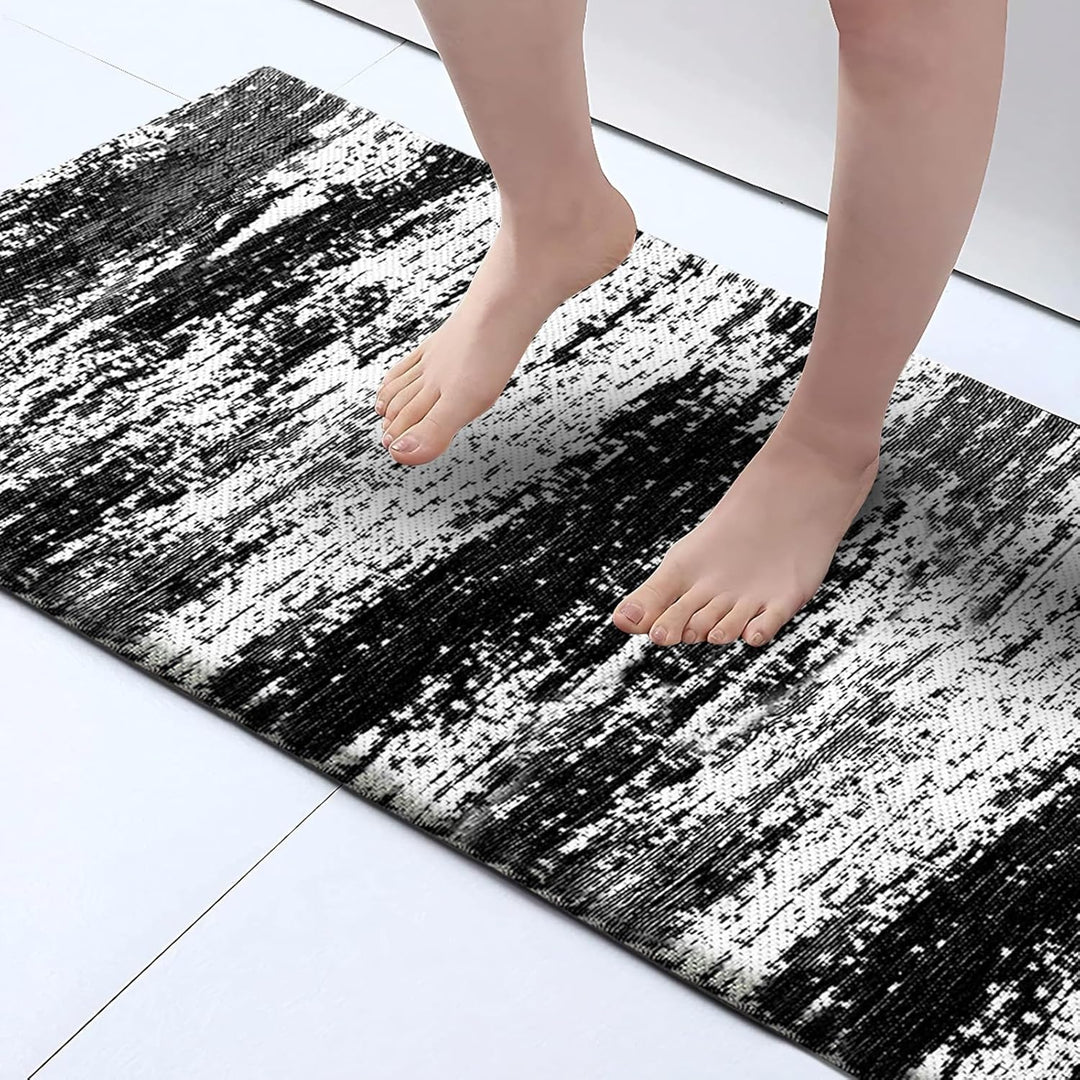 Graffiti Bath Mat – Non-Slip Quick Dry, Black