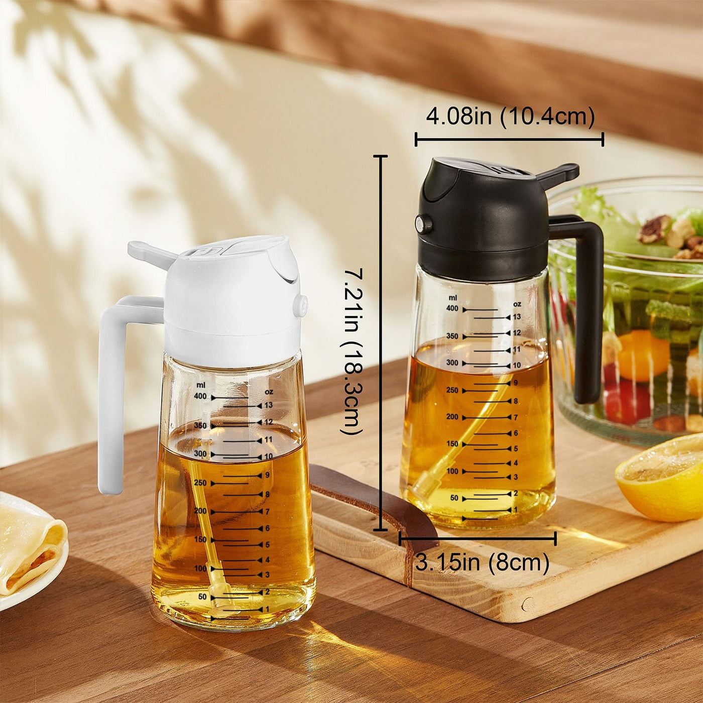 16Oz Glass Olive Oil Sprayer Bottle – Black