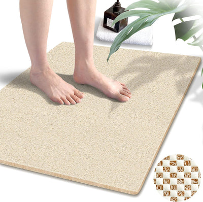Loofah Shower Mat – 15.7x36 Non-Slip, Light Green