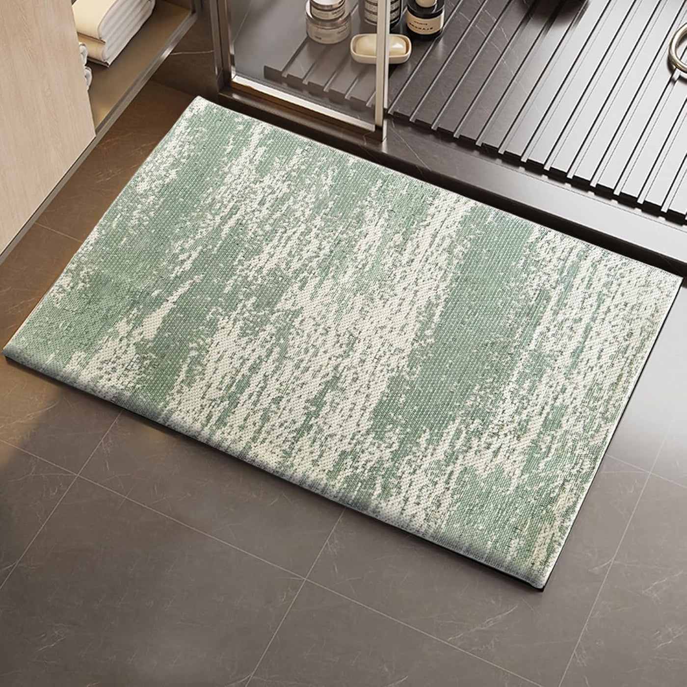 Graffiti Bath Mat – Non-Slip Quick Dry, Black